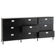 Cade Chest - Multi Drawers - Large - Black Metal