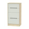 Monaco Chest - Deep Midi - 4 Drawer - Cashmere and Oak