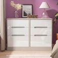 Monaco Chest - Midi - 6 Drawer - White Gloss and Cashmere