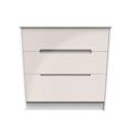 Monaco Chest - Deep - 3 Drawer - Cashmere Gloss and White