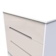 Monaco Chest - Deep - 3 Drawer - Cashmere Gloss and White