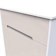 Monaco Chest - Deep - 4 Drawer - Cashmere Gloss and White