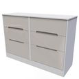 Monaco Chest - Midi - 6 Drawer - Cashmere Gloss and White