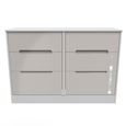 Monaco Chest - Midi - 6 Drawer - Cashmere Gloss and White