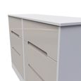 Monaco Chest - Midi - 6 Drawer - Cashmere Gloss and White