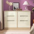 Monaco Chest - Midi - 6 Drawer - Cream Gloss and Light Oak
