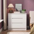 Monaco Chest - Deep - 3 Drawer - White