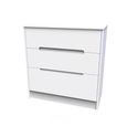 Monaco Chest - Deep - 3 Drawer - White