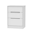 Monaco Chest - Deep Midi - 3 Drawer - White