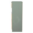 Bora Chest - 3 Drawer - Open Shelf - Deep - Gold Craft Oak and Reed Green
