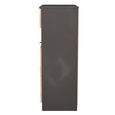 Bora Chest - 3 Drawer - Open Shelf - Deep - Gold Craft Oak and Graphite