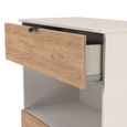 Bora Chest - 2 Drawer - Open Shelf - Deep - Gold Craft Oak and Kashmir Matt
