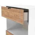 Bora Chest - 2 Drawer - Open Shelf - Deep - Gold Craft Oak and White Matt