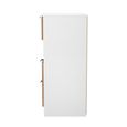 Bora Chest - 3 Drawer - Open Shelf - Gold Craft Oak and White Matt