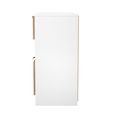 Bora Chest - 4 Drawer - Open Shelf - Midi - Gold Craft Oak and White Matt