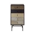 Boho Chest - 5 Drawer - Narrow - Black Mango Wood