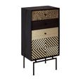 Boho Chest - 5 Drawer - Narrow - Black Mango Wood