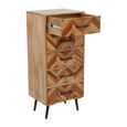 Boho Chest - 5 Drawer - Narrow - Mango Wood