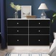 Yarmouth Chest - 6 Drawer - Midi - Black Matt and White Matt