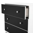 Yarmouth Chest - 3 Drawer - Black Matt and White Matt