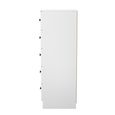 Yarmouth Chest - 5 Drawer - Narrow - Black Matt and White Matt