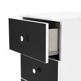 Yarmouth Chest - 5 Drawer - Narrow - Black Matt and White Matt
