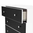 Yarmouth Chest - 5 Drawer - Wide - Black Matt and White Matt