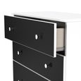 Yarmouth Chest - Deep - 4 Drawer - Black Matt and White Matt