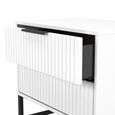 Fluted Chest - 2 Drawer - Midi - White Matt