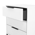 Fluted Chest - 3 Drawer - Midi - White Matt