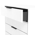 Fluted Chest - 4 Drawer - White Matt