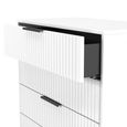 Fluted Chest - 5 Drawer - Wide - White Matt