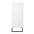 Fluted Chest - 5 Drawer - Wide - White Matt