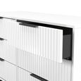 Fluted Chest - 6 Drawer - Midi - White Matt