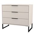 Fluted Chest - 3 Drawer - Kashmir Matt