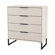 Fluted Chest - 4 Drawer - Kashmir Matt
