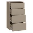 Clearance - Alice Springs Chest - 4 Drawer - Tall - Taupe - FSS17337