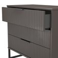 Fluted Chest - 3 Drawer - Graphite