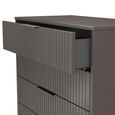 Fluted Chest - 4 Drawer - Graphite