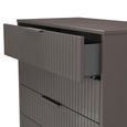 Fluted Chest - 5 Drawer - Wide - Graphite