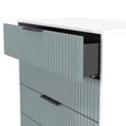 Fluted Chest - 5 Drawer - Wide - Duck and White Matt
