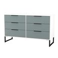 Fluted Chest - 6 Drawer - Midi - Duck and White Matt