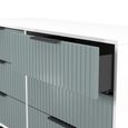 Fluted Chest - 6 Drawer - Midi - Duck and White Matt