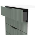 Fluted Chest - 4 Drawer - Reed Green and White Matt