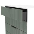 Fluted Chest - 5 Drawer - Wide - Reed Green and White Matt