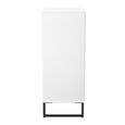 Fluted Chest - 5 Drawer - Wide - Reed Green and White Matt