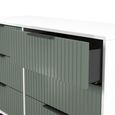 Fluted Chest - 6 Drawer - Midi - Reed Green and White Matt