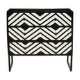 Fusion Chest - 3 Drawer - Black Bone Inlay