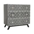 Fusion Chest - 3 Drawer - Black Mother of Pearl