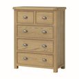 Dorchester Chest - 2+3 Drawer - Rustic Oak